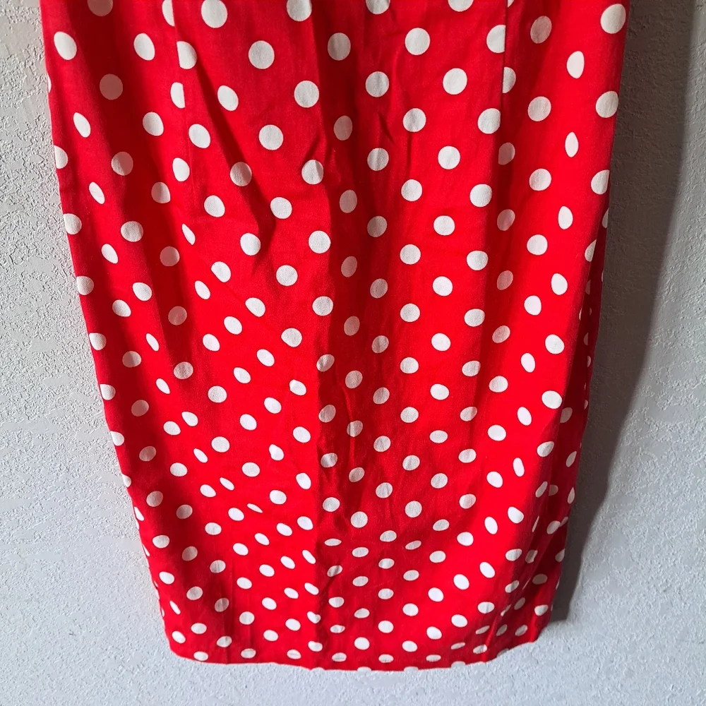 Collectif London Red Polka Dot Dress - Picture 3 of 7